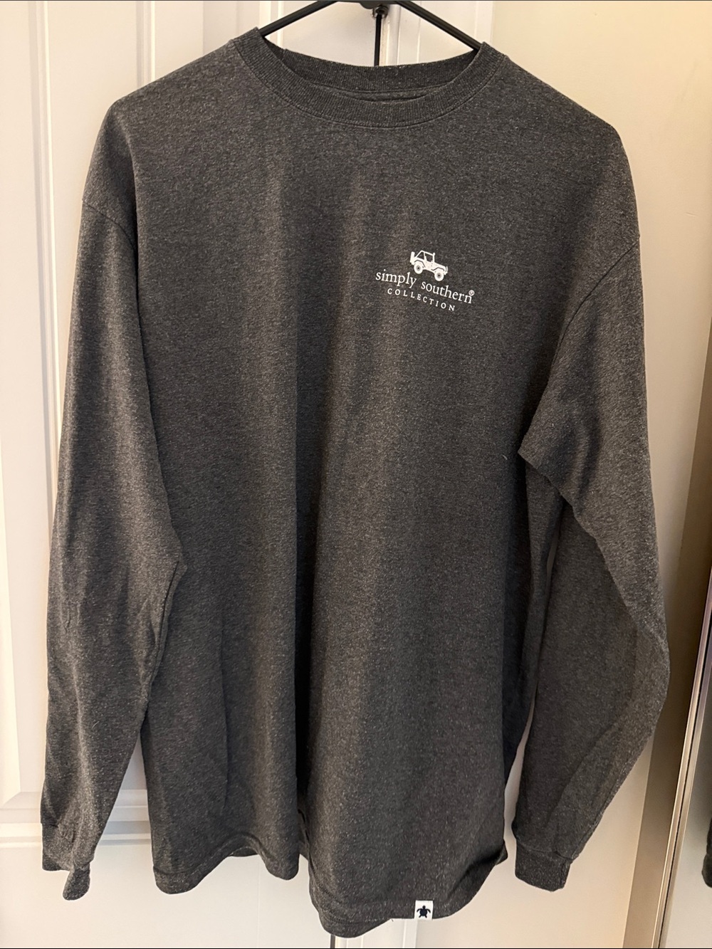 Simply Southern Crewneck Long Sleeve Shirt - Charcoal Gray